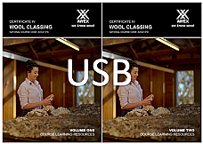 AHC41316 Certificate IV Wool Classing: USB of Volume 1 and 2 plus Activities