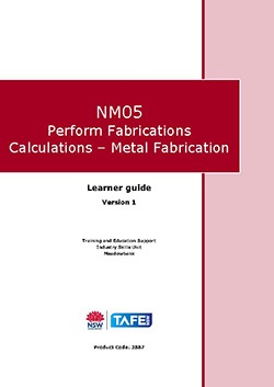 NM05 Perform Fabrications Calculations - Metal Fabrication