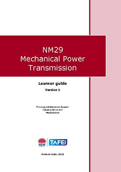 NM29 Mechanical Power Transmission
