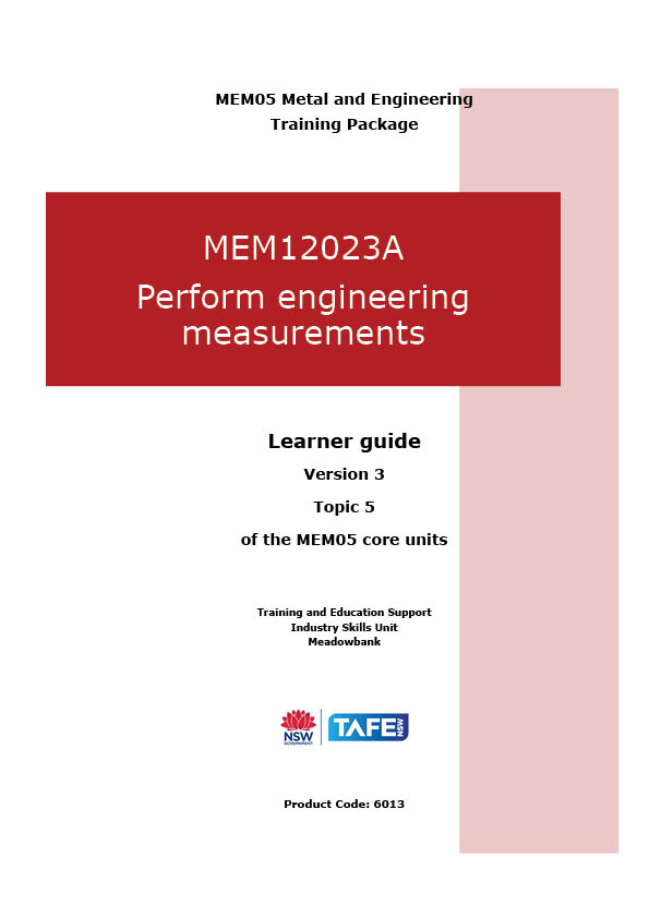 MEM12023A Perform Engineering Measurements